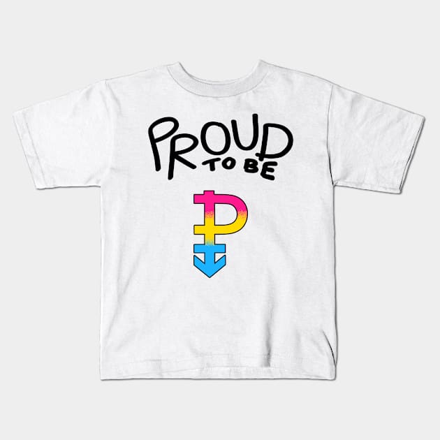 Proud Gay Pansexual Symbol Kids T-Shirt by Nalidsa